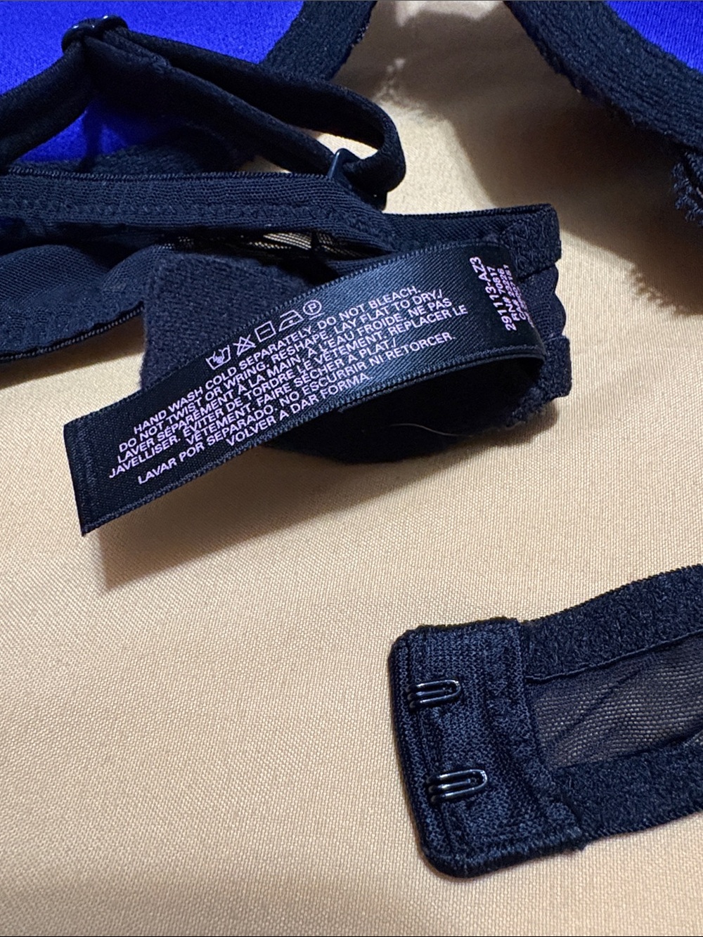 Victoria's Secret Royal Blue Satin & Lace Push-Up Bra Set - Picture 6 of 7